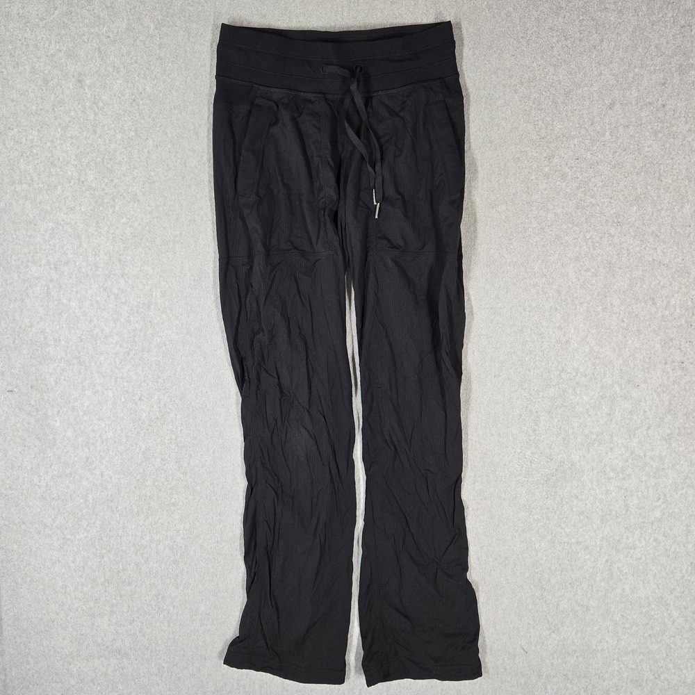 Lululemon Women Activewear Pants 4 Black Dance Studio Midi Rise Drawstring
